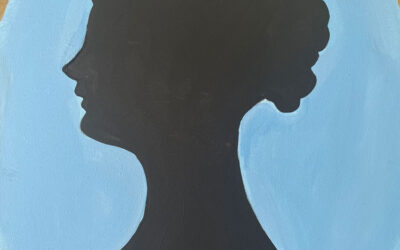 Jane Austen Silhouette in Acrylic