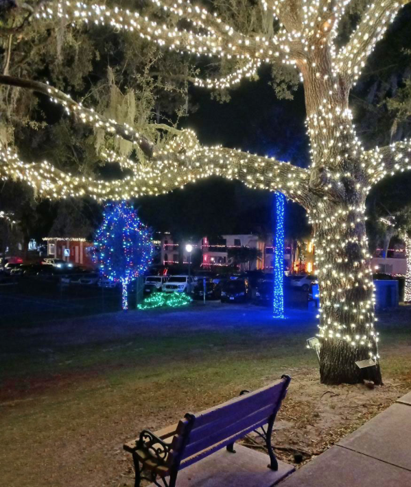 Christmas Lights in Downtown Mount Dora