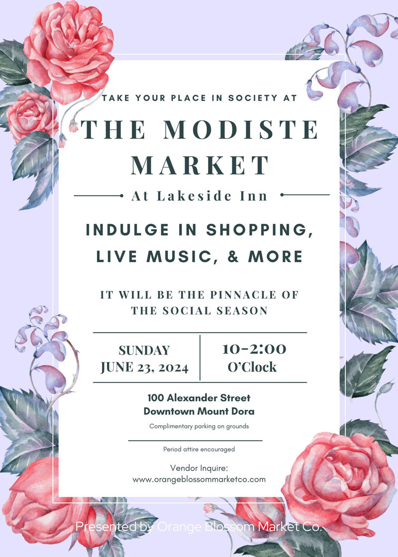 The Modiste Market at the Lakeside Inn, Mount Dora